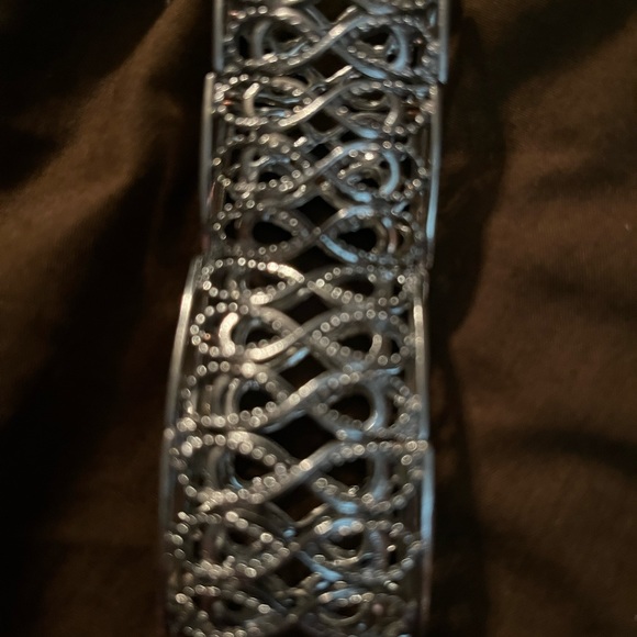 Silver bracelet with rhinestone - Picture 2 of 3